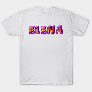 Top 10 best personalised gifts 2022  - Elena personalised,personalized floral - custom name in ombre T-Shirt